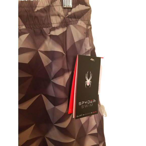 Spyder Swim Men's Shorts Adult Size XL 36, 7 in Black Swim Trunks NWT - Picture 8 of 9